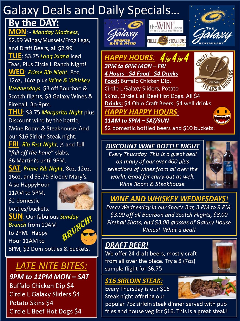 daily restaurant specials